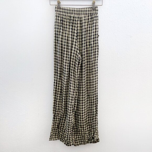 WE WORE WHAT Gingham Button-Up Shirt & Pants Pajama Set XXS Size - Picture 5 of 14